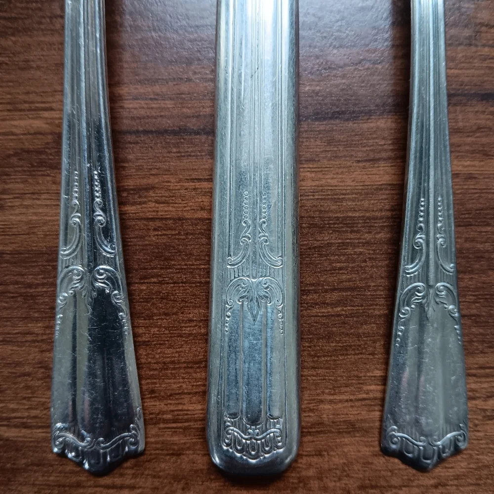 Vintage Wallace Silver 1933 Lenox Silverplated Deerfield Silverware 7 Pc. Set